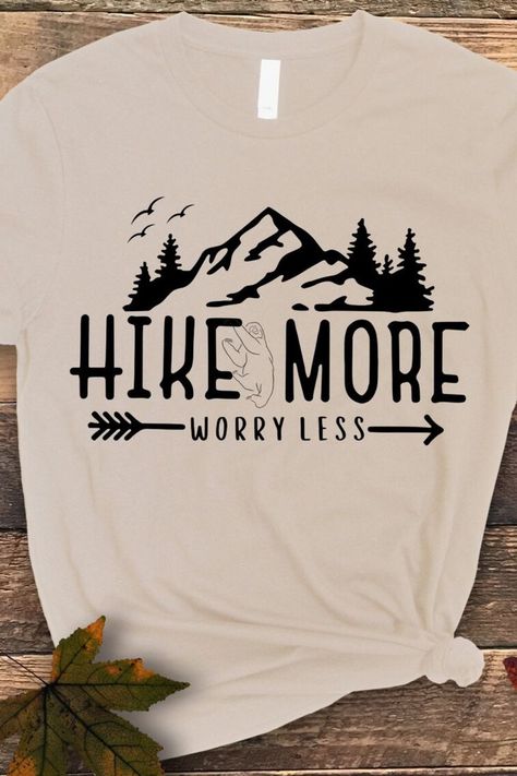 Hi Hike Buffs, looking for a new hiking shirt? 
This might be your next favorite, read more for more colors and size. Hiking Shirts Sayings, Take A Hike Shirt, Hiking Tshirt Design Ideas, Hiking T Shirt Design, Hiking Shirt Design, Adventure Time Shirt, Hiking Shirts Women, Camp Shirt Designs, Motivation Shirt