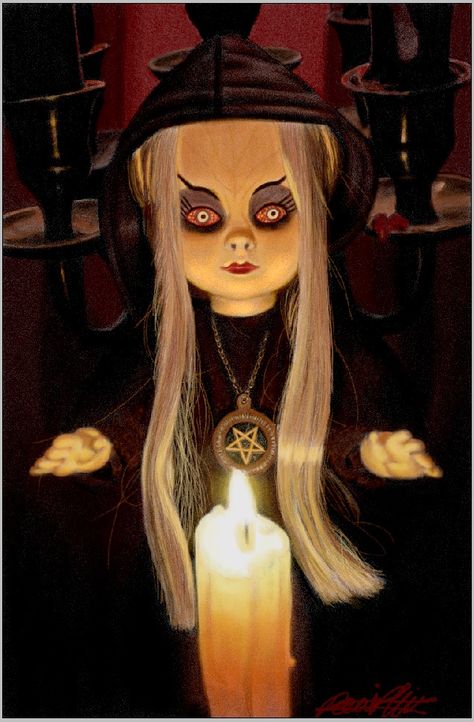 Digital painting of Walpurgis Living dead doll by Dawn K. Phillips Dear Dolly, Living Dead Dolls, Scary Dolls, Halloween Doll, Living Dead, Toys Dolls, Scary Movies, Wonderful World, Beautiful Dolls