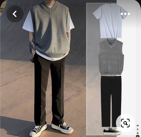 Outfit Cowo, Uniqlo Outfit, Outfit Cowok, Outfits For Teenage Guys, Korean Street Fashion Men, Guys Fashion Casual, Hypebeast Streetwear, Mens Smart Casual Outfits, Streetwear Korean