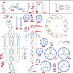 Woodworking Plans Clocks, Wooden Clock Plans, Watch Sketch, Wooden Gear Clock, Wood Laser Ideas, Laser Cut Decor, Wooden Gears, Gear Clock, Laser Cut Wood Crafts