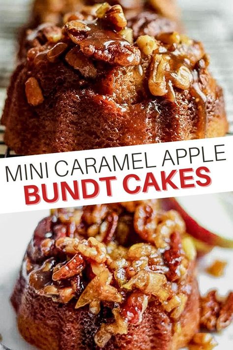 Caramel Apple Mini Bundt Cakes, Chocolate Peanut Butter Mini Bundt Cakes, Coffee Cake Mini Bundt Cakes, Cranberry Orange Mini Bundt Cakes, Apple Mini Bundt Cake Recipes, Pumpkin Mini Bundt Cake Recipes, How To Decorate Mini Bundt Cakes, Apple Cider Mini Bundt Cakes, Baby Bundt Cake Recipes