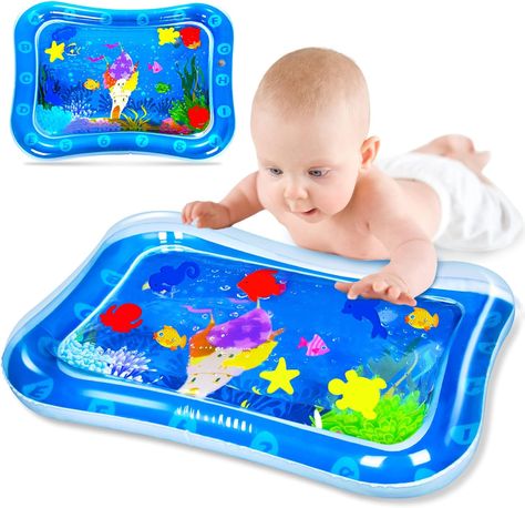 LULULIA Baby Toys 0-6 Months Boys Gifts,Tummy Time Mat Sensory Toys for Babies 0-6-12 Months Inflatable Baby Play Gym for Newborn Toys 0-3 Months Girls Baby Christmas Gifts for 6 to 12 Months Girls Baby Tummy Time Mat, Water Play For Kids, Water Play Mat, Tummy Time Toys, Baby Floor Mat, Baby Activity Mat, Baby Tummy Time, Tummy Time Activities, Water Mat