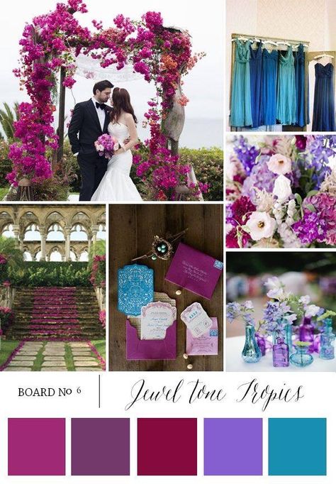 Tangled Wedding Theme Color Schemes, Jewel Tone Wedding Theme, Jewel Tone Wedding Flowers, Bm Dresses, Wedding Colors Purple, Jewel Tone Wedding, Wedding Themes Fall, Jewel Wedding, Wedding Palette