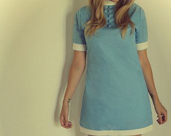 mod dress 1960s blue and white 60s Mod Fashion, Jean Shrimpton, 1960 Dress, Chaos Magic, Fashion 1960s, Sixties Fashion, Sharon Tate, Jane Birkin, Blue And White Dress