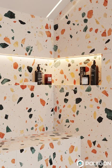 Terrazzo Texture, Seamless Transition, Life Design, Manufacturing Process, Photo Wall, To Create, Recycling, Layout, Rainbow