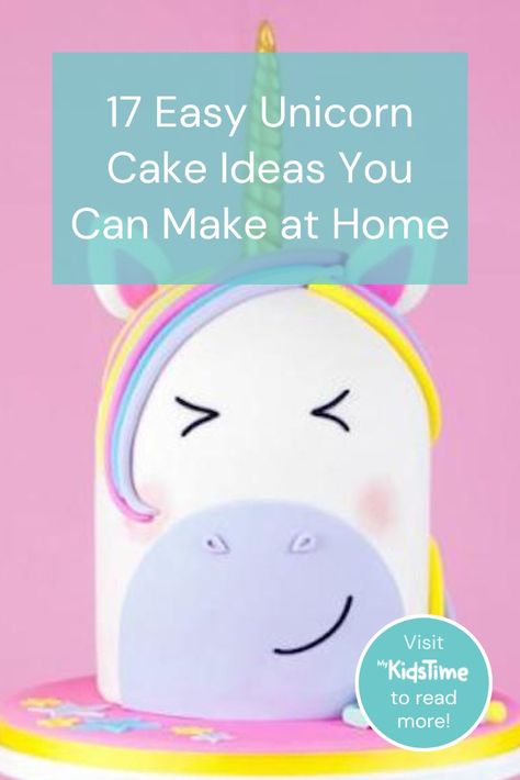 Princess Unicorn Cake, Unicorn Cake Easy, Diy Unicorn Birthday Cake, Fun Cake Ideas, How To Make A Unicorn Cake, Unicorn Cake Ideas, Cake Diy Easy, Diy Unicorn Cake, Easy Unicorn Cake