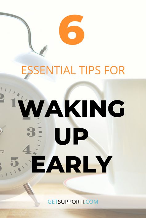 Want to start building the habit of waking up earlier? Here's the secret to training yourself to get up early so that you start your day off right, bright, and early. Learn how to motivate yourself properly by creating positive associations with morning, and ways to set yourself up for a successful rise tomorrow by preparing well tonight. Follow these 6 tips to make your mornings calmer, longer, and more productive. #riseandshine #riseandgrind #wakeup #morning #rise #newday #early Success Habits Daily Routines, Tips For Waking Up Early, Lifestyle Quotes Inspiration, Habit Quotes, How To Motivate, Get Up Early, Accountability Partner, Wake Up Early, Health Blogger