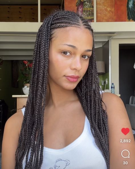 Coco Braids, Mini Plaits Hairstyles, Cornrows With Bangs, Box Dreads, Kenya Trip, Big Box Braids, Woman Hairstyles, Big Box Braids Hairstyles, Braided Styles