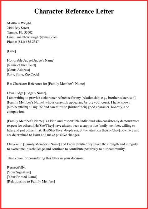 Family Member Character Letter For Court Character Letter For Court, Character Reference Letter Template, Letter To Judge, Positive Qualities, Reference Letter Template, Character Letters, Family Court, Reference Letter, Character Reference