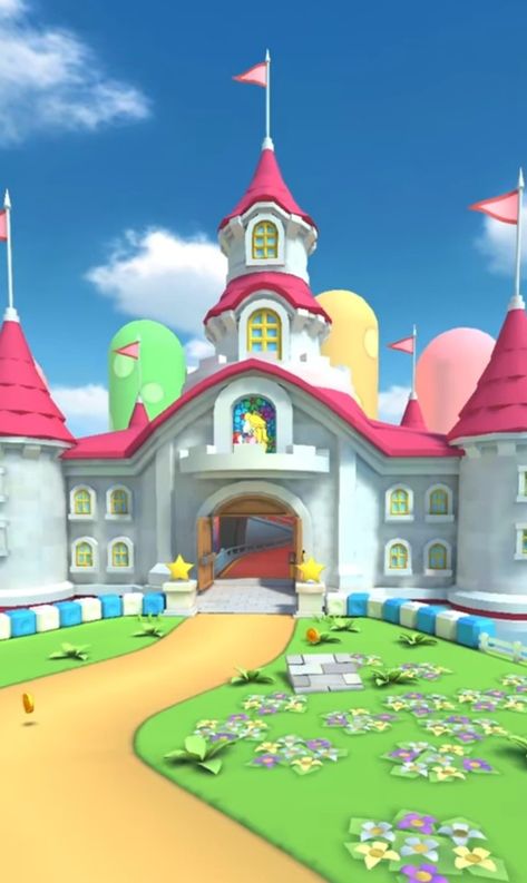 Mario Princesses Wallpaper, Peaches Castle, Princess Peach Background, Princess Peach Castle, Zepeto Preppy, Peach Mario Bros, Princess Toadstool, Character Pumpkins, Super Mario Princess