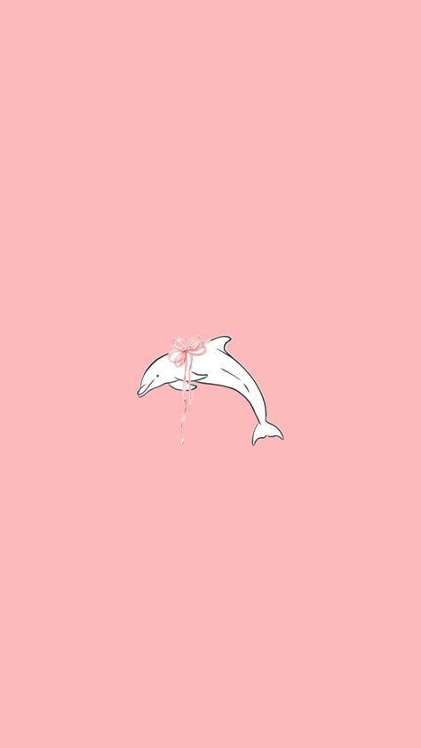 Cute dolphin pink bow wallpaper Pink Bow Wallpaper, Cute Dolphin, Wallpaper Preppy, Iphone Wallpaper Preppy, Pink Dolphin, Bow Wallpaper, Pink Bow, Phone Backgrounds, Phone Wallpapers