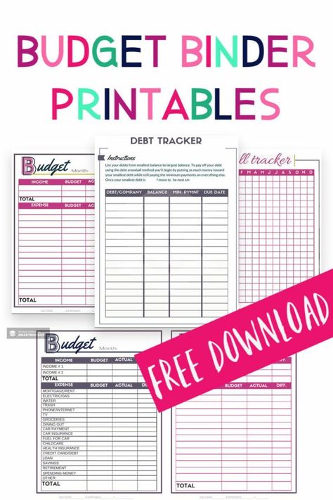 Free budget binder printables. Budget worksheet, expense tracker, goal setting sheets, menu plan, bill tracker, debt snowball, and debt tracker! Financial Binder Printables Free, Free Printable Budget Binder, Budget Binder Free Printables, Budget Binder Free, Single Mom Income, Single Mom Budget, Government Assistance, Printable Budget Sheets, Binder Printables Free