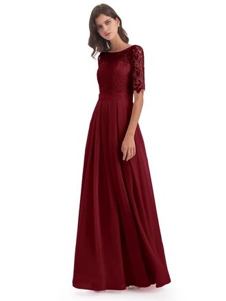 Burgundy Bridesmaid Dresses – Cicinia Dark Red Bridesmaid Dresses, Bridesmaid Dresses Chiffon, Burgundy Bridesmaid Dresses Long, Nerdy Wedding, Bridesmaid Dresses Under 100, Bridesmaid Dresses Uk, Chiffon Lace Dress, Wedding Party Outfits, Simple Bridesmaid Dresses