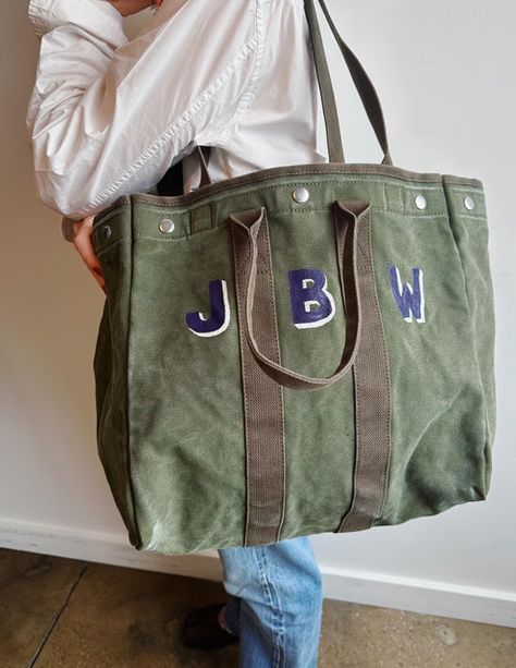 Hand-Painted Totes Brady Bag, Alex Mill, Painted Tote, Men's Totes, Travel Wardrobe, Vintage Military, Linen Shop, Weekender Tote, Work Jackets