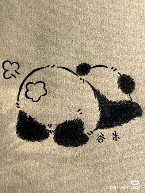 Addie Core, Panda Sketch, Cute Panda Drawing, Spring Drawing, Cute Easy Doodles, Seni Dan Kraf, Cute Sketches, Cool Pencil Drawings, Meaningful Drawings