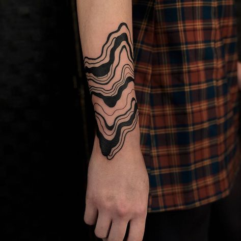 Glitch Tattoo, Cuff Tattoo, Organic Tattoo, Abstract Tattoo Designs, Thanks A Million, Mushroom Tattoos, Arm Band Tattoo, Line Work Tattoo, Band Tattoo