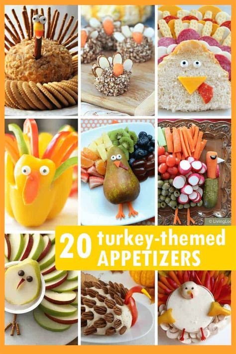 THANKSGIVING APPETIZERS: A roundup of 20 fun, turkey-themed appetizers for Thanksgiving, including veggie and fruit trays. Food Ideas For Thanksgiving, Appetizers For Thanksgiving, Thanksgiving Veggies, Fun Food Ideas, Ideas For Thanksgiving, Buffet Party, Appetizers For Kids, Fall Appetizers, Veggie Tray