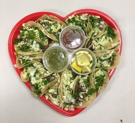 Valentines Day Tacos, Heart Shaped Plate, Street Tacos, Mexican Culture, Fern, Tacos, Heart Shapes, Violet, Hello Kitty