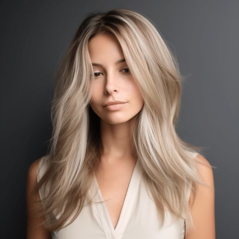 48 Trending Blonde Highlights for 2023 Highlift Blonde, Blonde Hair Pictures, Blonde Hair With Dark Roots, Babylights Balayage, Hair With Dark Roots, Ash Hair Color, Hair Color Caramel, Hot Hair Colors, Dark Roots Blonde Hair