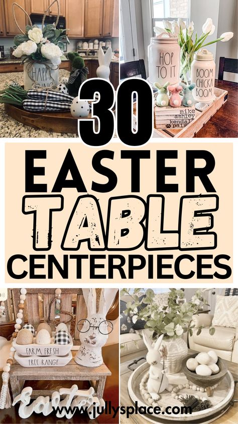 Easter Table Centerpieces Easter Table Centrepiece, Spring Decor Dining Room Table, Easter Kitchen Table Decor, Simple Easter Table Decor Easy Diy, Easter Centrepiece Ideas, Farmhouse Easter Table Decor, Easter Centerpieces Table Dining Rooms, Easter Dining Table Decor Centerpieces, Easter Table Centerpieces Diy