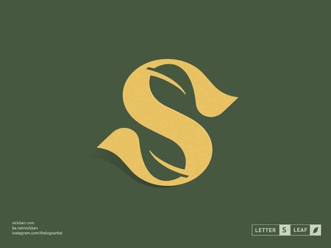 leaf letter S by Logo Designer, Vick Ben on Dribbble S Leaf Logo, Logo Produk, Flower Logos, Neri Oxman, Sl Logo, Landscape Logo, Business Images, Lawn Care Business, Logo Design Inspiration Branding