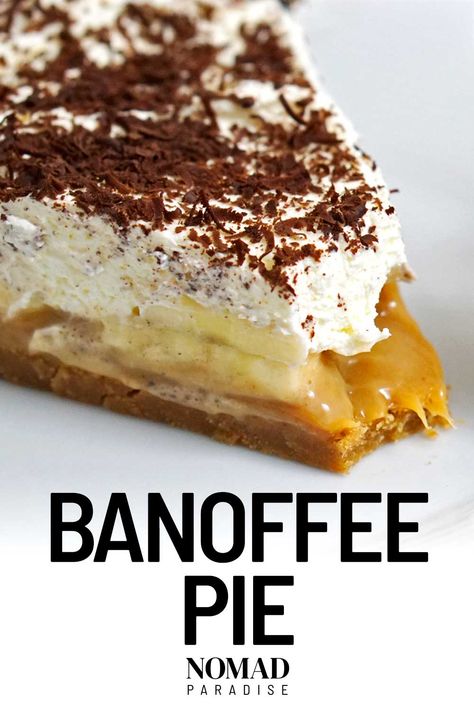 Banoffee Recipe, Banoffee Cake, Banoffee Pie Recipe, Banana Dessert Recipes, British Desserts, Sweet Pies, Banana Cake Recipe, Banoffee Pie, Healthy Comfort