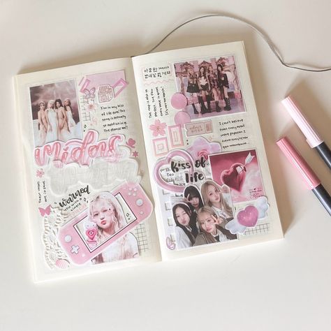 kpop journal • Instagram Missing Song, Kpop Journal, Kiss Of Life, Life Journal, Journal Aesthetic, Admit One, Bullet Journal Inspiration, Journal Inspiration, Doodle Art