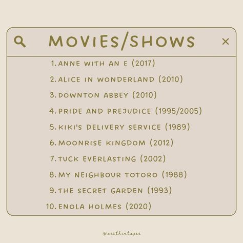 Cottagecore Tv Shows, Cottagecore Movies List, Cottage Core Movies, Cottagecore Films, Spring Movies List, Cottagecore Guide, Cottagecore Movies, The Secret Garden 1993, Spring Movie