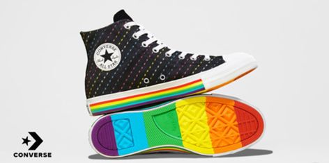 Converse drops Pride sneaker line for 2019 & this time it includes trans flag shoes / LGBTQ Nation Lgbtq Shoes, All Star Aesthetic, Rainbow Converse, Galaxy Converse, Pride Shoes, Trans Flag, Dr Shoes, Rainbow Shoes, Converse Style