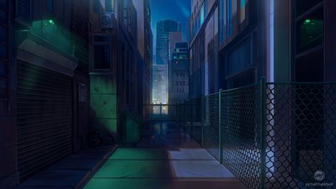 Back Alley Drawing, Office Backrounds, Concept Landscape, Gacha Backgrounds Outside, Gacha Backgrounds, Back Alley, Scene Background, Anime City, Scenery Background