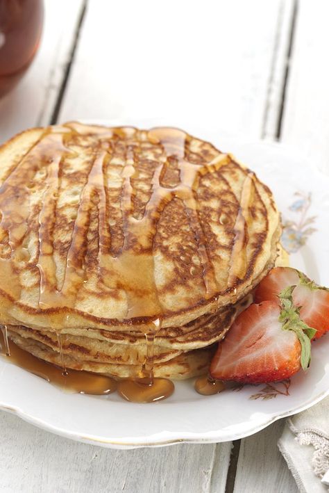 Simply Perfect Pancakes Recipe - King Arthur Flour King Arthur Flour Recipes, No Flour Pancakes, Baking With Almond Flour, Perfect Pancakes, King Food, Malted Milk, King Arthur Flour, Crinkle Cookies, Pancakes And Waffles