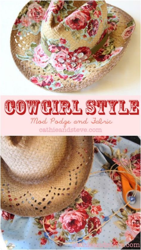 Diy Hats For Women How To Make, Crochet Hat Band, How To Decorate Cowboy Hats, Decorate Cowgirl Hat, Painted Cowboy Hats Diy, Diy Cowboy Hat Bands, Decorated Cowboy Hats Diy, Diy Cowboy Hat Decoration, Cowboy Hat Bands Diy