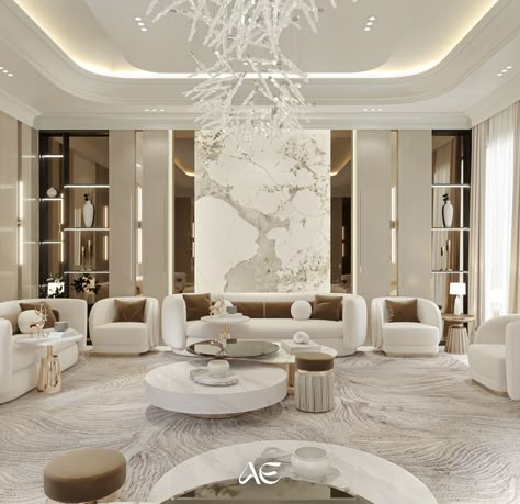 Luxurious Drawing Room Interiors, Rich Interior Design, Luxury Drawing Room, Luxury Villa Interior Design, Women Majlis, Majles Design, Men Majlis, Classic Interior Design Luxury, Neoclassical Interior Design