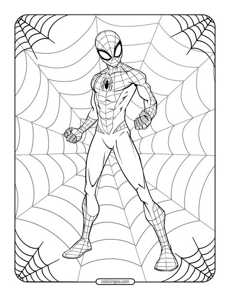 Printables Spider-Man Coloring Pages 1 Spider Man Colouring Pages, Coloring Page Spiderman, Spiderman Colouring, Spider Man Drawings, Spiderman Coloring Pages, Spider Men, Web Slinger, Spiderman Coloring, Superhero Coloring