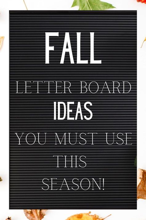 Letter boards are such an easy way to add some fun + cute decor to any space! This fall, {pumpkin} spice up your home with these cute letter board quotes! Small Letterboard Quotes, Biblical Letterboard Quotes, Fall Quotes For Letterboard Funny, Fall Themed Letter Board Quotes, October Letterboard, Letter Board Classroom, Fall Board Sayings, October Letterboard Quotes, Fall Word Board Sayings