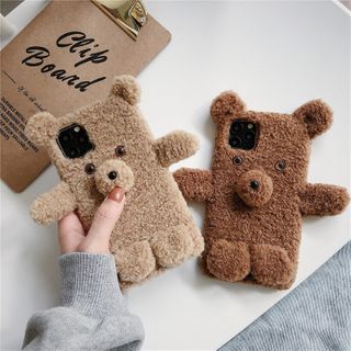 Edgin - Teddy Bear Phone Case - iPhone 7 / 7 Plus / 8 / 8 Plus / X / XR / XS / XS MAX / 11 / 11 Pro / 11 Pro Max Teddy Bear Phone Case, Fluffy Teddy Bear, Bear Phone Case, Apple Types, Cute Scarfs, Soft Teddy Bear, Cute Teddy Bears, Teddy Bear Plush, I Phone