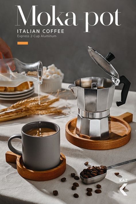 Moka Photoshoot, Coffee Pot Photography, Summer Coffee Photography, Drinks Photoshoot, Specialty Coffee Photography, Moka Pot Photography, Coffee Photoshoot, Coffee Express, Coffee Ads