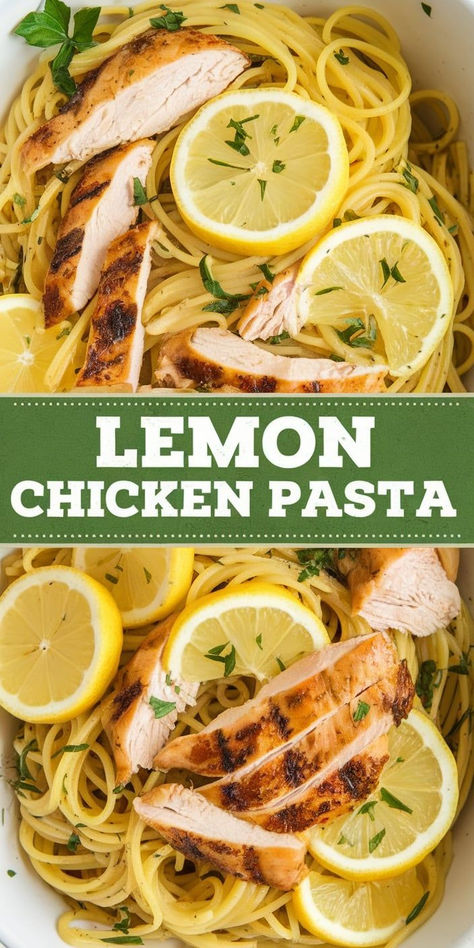 Easy Lemon Chicken Pasta Recipe – This easy lemon chicken pasta comes together in just 30 minutes! With a light, tangy sauce and fresh herbs, it’s a perfect weeknight dinner the whole family will love. Lemon Chicken Pasta Recipes, Simple Chicken Pasta, Chicken Breast Recipes For Dinner, Easy Lemon Chicken, Lemon Chicken Pasta, Lemon Chicken Recipe, Lemon Pasta, Chicken Pasta Recipes, Family Dinner Recipes