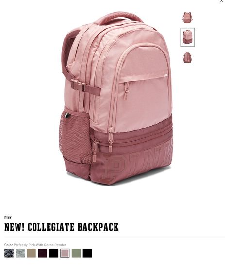 NEW! Victoria's Secret PINK backpack 2017. Nurse Backpack, Vs Pink Backpack, Pink Backpacks, Pink Backpack Victoria Secret, Under Armour Backpack, Expensive Bag, Book Bags, Pink Nation, Backpack For Teens