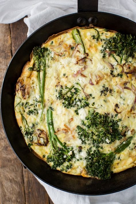 This baby broccoli frittata makes for a simple breakfast or filling dinner when paired with fresh fruit or a simple side salad. Broccoli Frittata, Baby Broccoli, Filling Dinner, Simple Breakfast, Broccoli Recipes, Breakfast Time, Side Salad, Breakfast And Brunch, Tortillas