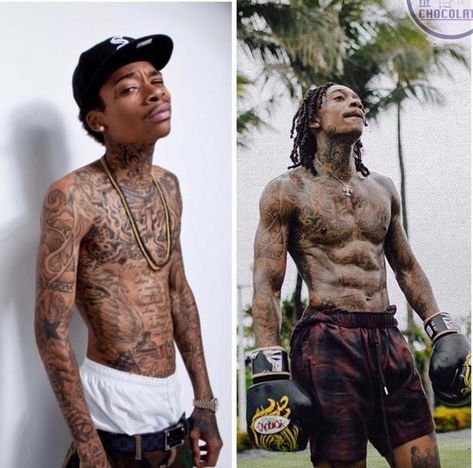 Wiz Khalifa Body Transformation, Wiz Khalifa Style, Wiz Khalifa Tattoos, Black Men Fashion Urban, Cr7 Messi, Wiz Khalifa, Black Men Fashion, The Wiz, Transformation Body