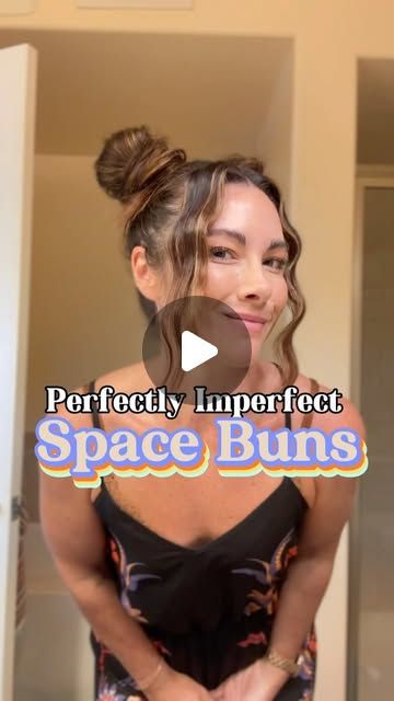 214 likes, 6 comments - thenikkicagle on September 10, 2024: "I swear by this way to tie off my buns for the perfect *imperfect* space buns 🛸 Pro tip: If you have finer hair, spray it with texture spray to build some grit before forming and pinning your buns! My favorite is @sexyhair High Tide 🤌🏼  My favorite soft thick hair ties are linked in my Amazon storefront under Beauty Favs I Own And Use (it’s less than $7 for 100!).  #hairtutorial #hairreels#hairtutorials #hairtutorialvideo #... Easy Space Buns For Long Hair, Messy Space Buns Tutorial, 2 High Buns, High Space Buns, Double Space Buns, Space Bun Hair, Messy Space Buns, Space Buns Tutorial, Braided Space Buns