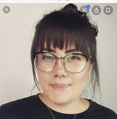 Bangs For Full Face, Plus Size Curtain Bangs, Bangs Plus Size, Curtain Bangs Plus Size Face, Lob With Bangs Plus Size, Glasses For Chubby Faces, Plus Size Bangs Hair, Wispy Bangs Round Face Glasses, Wispy Bangs Plus Size