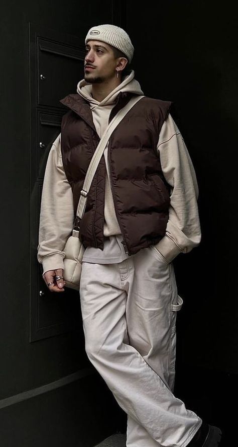 [Ad] 51 Winter Outfits Men Streetwear Aesthetic Ideas You Have To Try 2023 #winteroutfitsmenstreetwearaesthetic Men Streetwear Aesthetic, Layering Outfits Men, Winter Outfits Men Streetwear, Mens Street Style Winter, Vest Outfits Men, Outfits Men Streetwear, Winter Streetwear, Mens Casual Dress Outfits, Men Stylish Dress