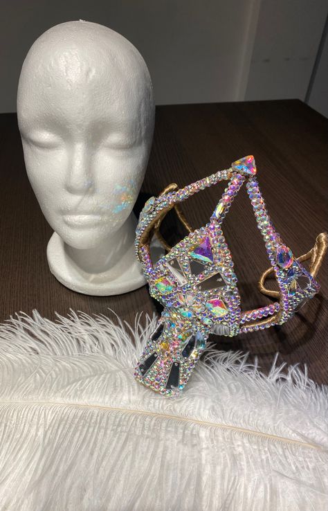 Rhinestones Burlesque Headpiece, Showgirl Headdress, Headpiece Diy, Girl Cosplay, Costume Diy, Costumes Ideas, Diy Costumes, Headdress, Headpiece