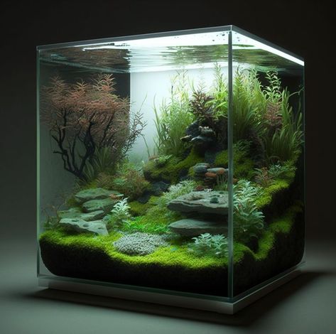 Mini Planted Aquarium, Plant Tank Aquascaping, Small Aquascape Ideas, Asian Aquarium Ideas, Fish Tank Scapes, 6 Gallon Aquascape, Natural Freshwater Aquarium Ideas, Planted Aquarium Ideas Aquascaping, 10 Gallon Aquascape Ideas