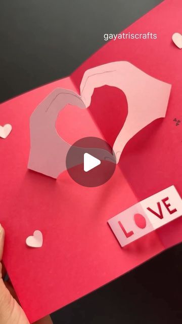 Gayatri chouhan on Instagram: "DIY Cute Card 🫶😍#heart #card #carfts #heartincard #papercarfting #handmade #gift #cardidea #crafting #love" Pop Up Cards Diy Easy, Heart Pop Up Card, Cards Diy Easy, Tarjetas Pop Up, Paragraphs For Him, Heart Card, 3d Heart, Cute Card, Instagram Diy