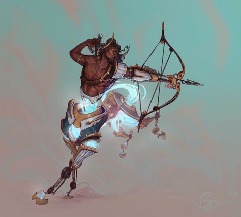 Sci Fi Centaur, Centaur Artificer, Character Design Challenge, Hybrid Art, Humanoid Creatures, Out Of My Comfort Zone, Push Yourself, Fantasy Races, Dungeons And Dragons Homebrew