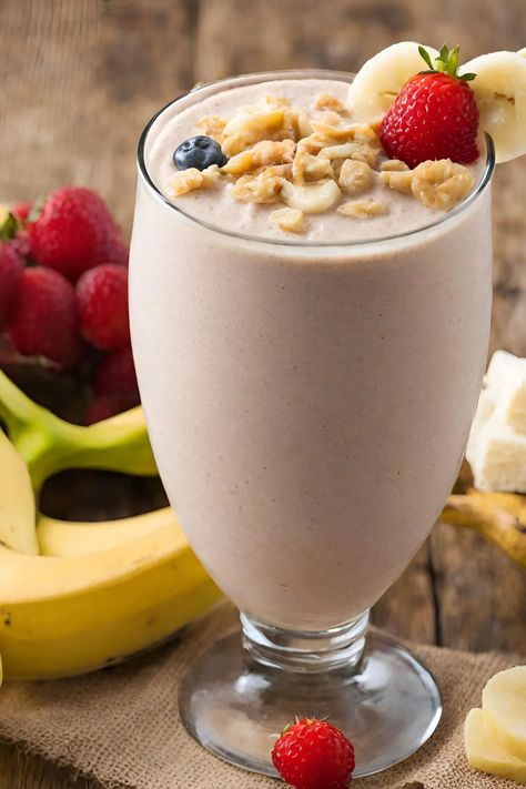 Banana Boat Smoothie King Recipe Smoothie King Recipes, Smoothie King, Health Drinks, Ice Milk, Banana Boat, Vanilla Greek Yogurt, Workout Snacks, Vanilla Protein Powder, Health Drink