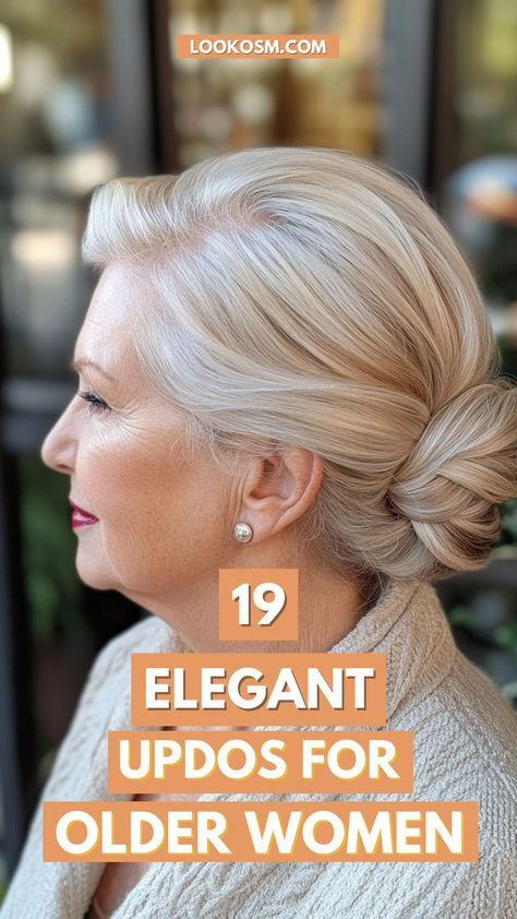 Mother Of The Groom Updos, Side Swept Updo, Crown Braid Updo, Hairstyles For Older Women, Elegant Updos, Diy Hair Masks, Elegant Bun, Hair Color Caramel, Hair Mistakes